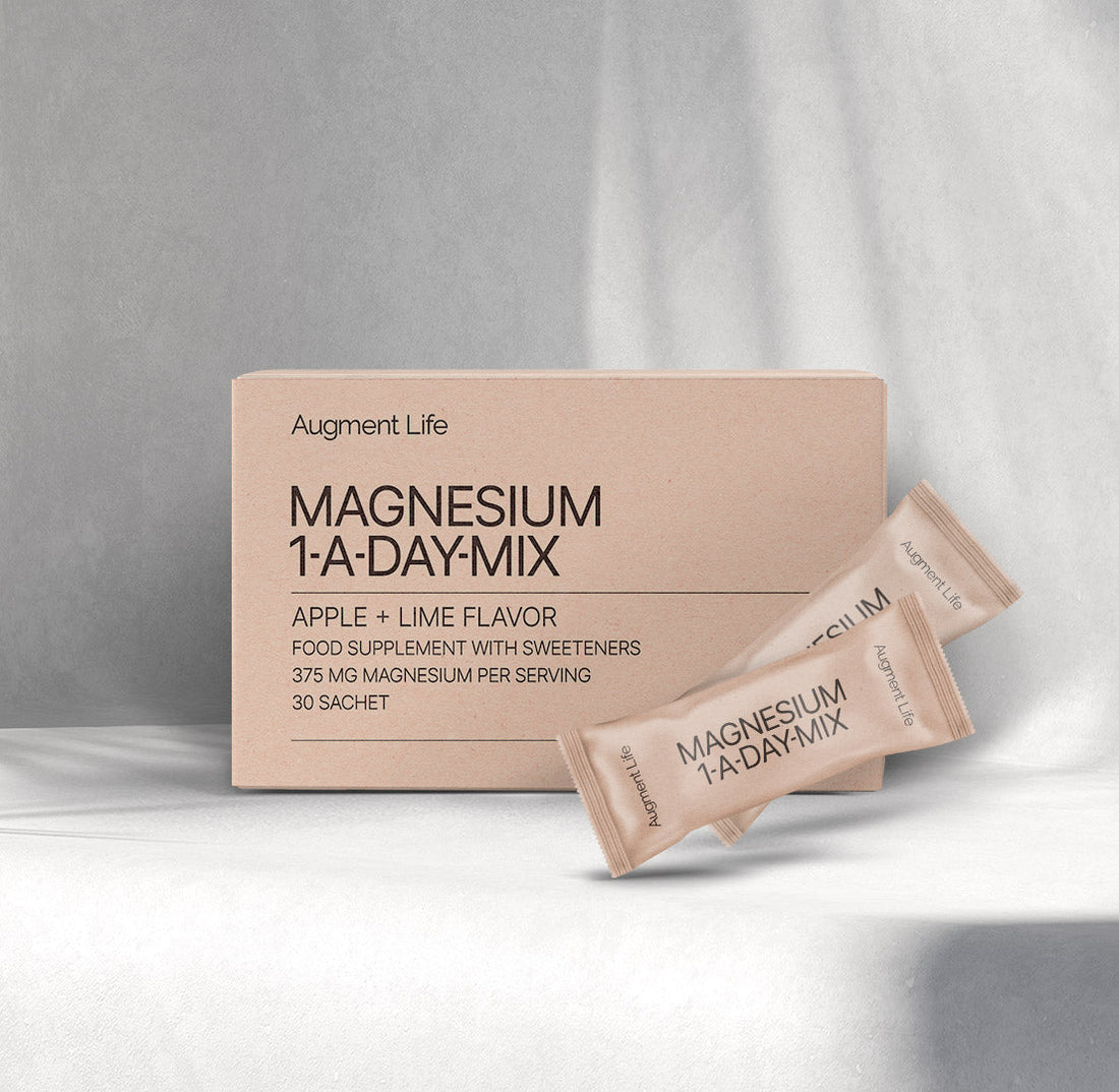 Magnesium 1-A-Day Mix – ask med 30 påsar, äpple-lime smak