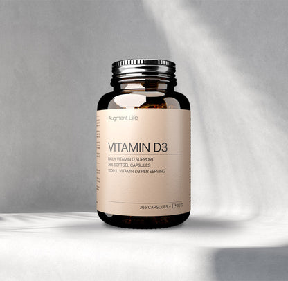 Augment Life Vitamin D3 1000 IU, 365 softgel-kapsler